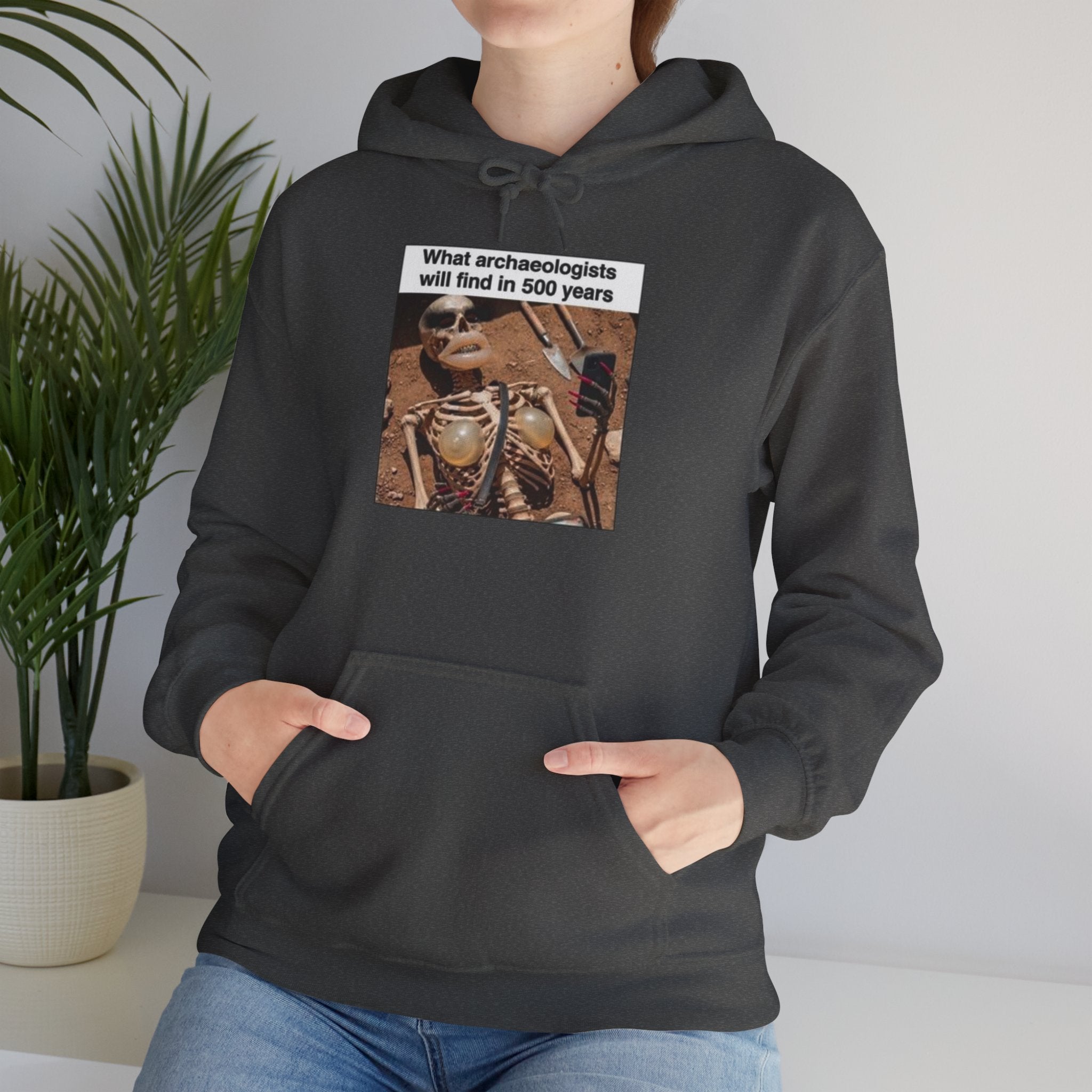Hoodie — "What Arctic Ecologists Will Find in 500 Years" Vintage Cabin Photo | LOOK Different Back Print