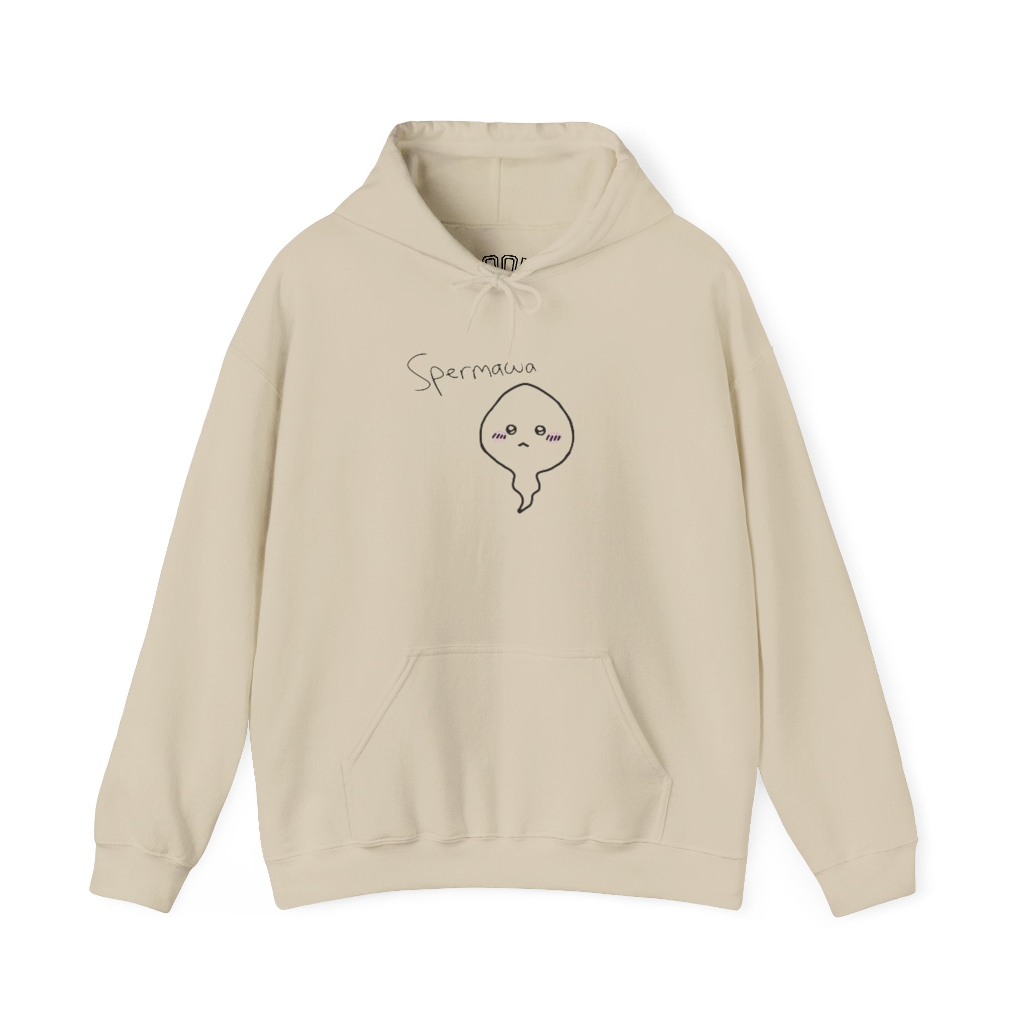 Hoodie - Cute Kawaii 'Sperman' Front & 'LOOK DIFFERENT' Back Graphic Hoodie