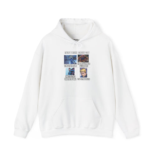 'Look Different' Graphic Hoodie — Vintage Collage Crewneck Sweatshirt