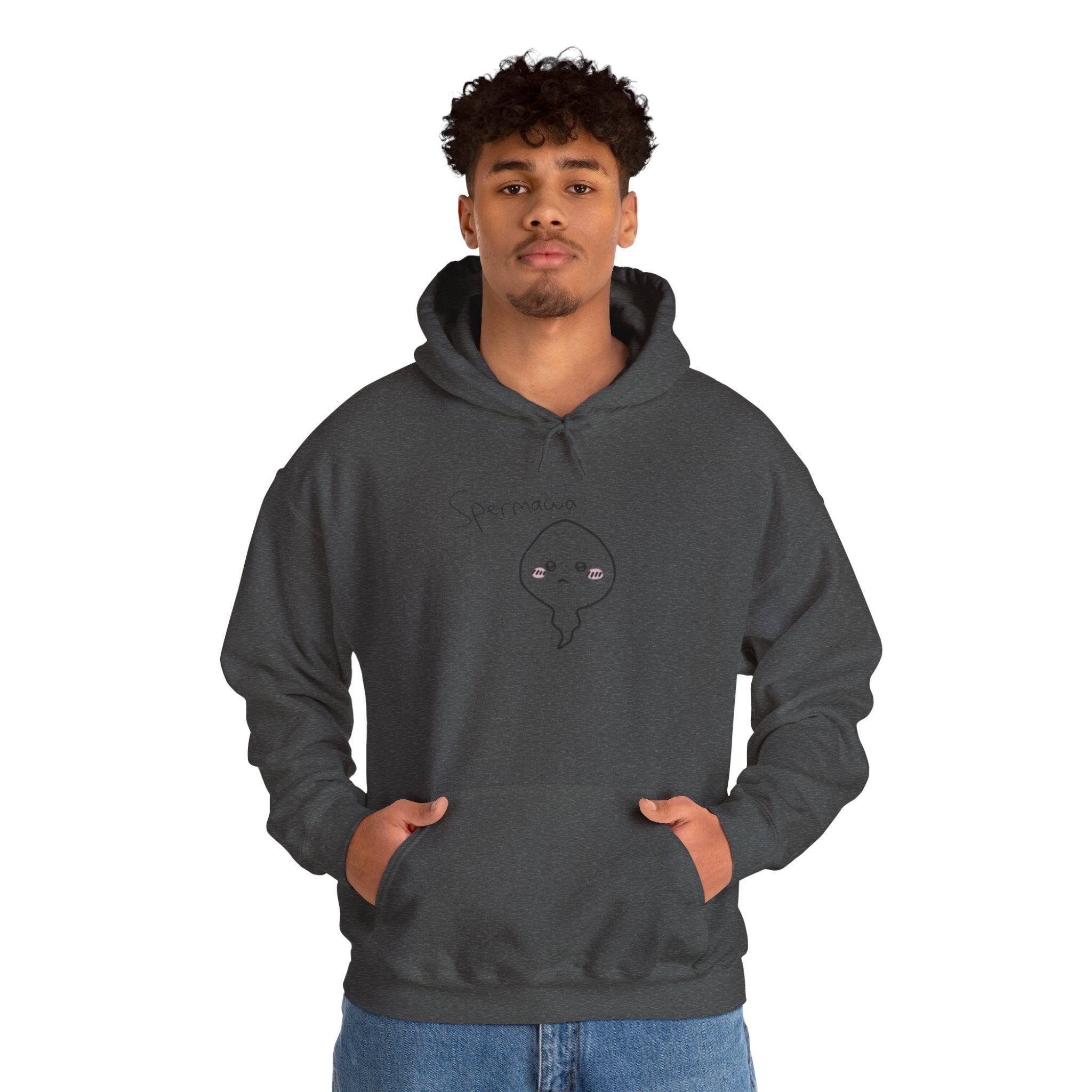 Hoodie - Cute Kawaii 'Sperman' Front & 'LOOK DIFFERENT' Back Graphic Hoodie