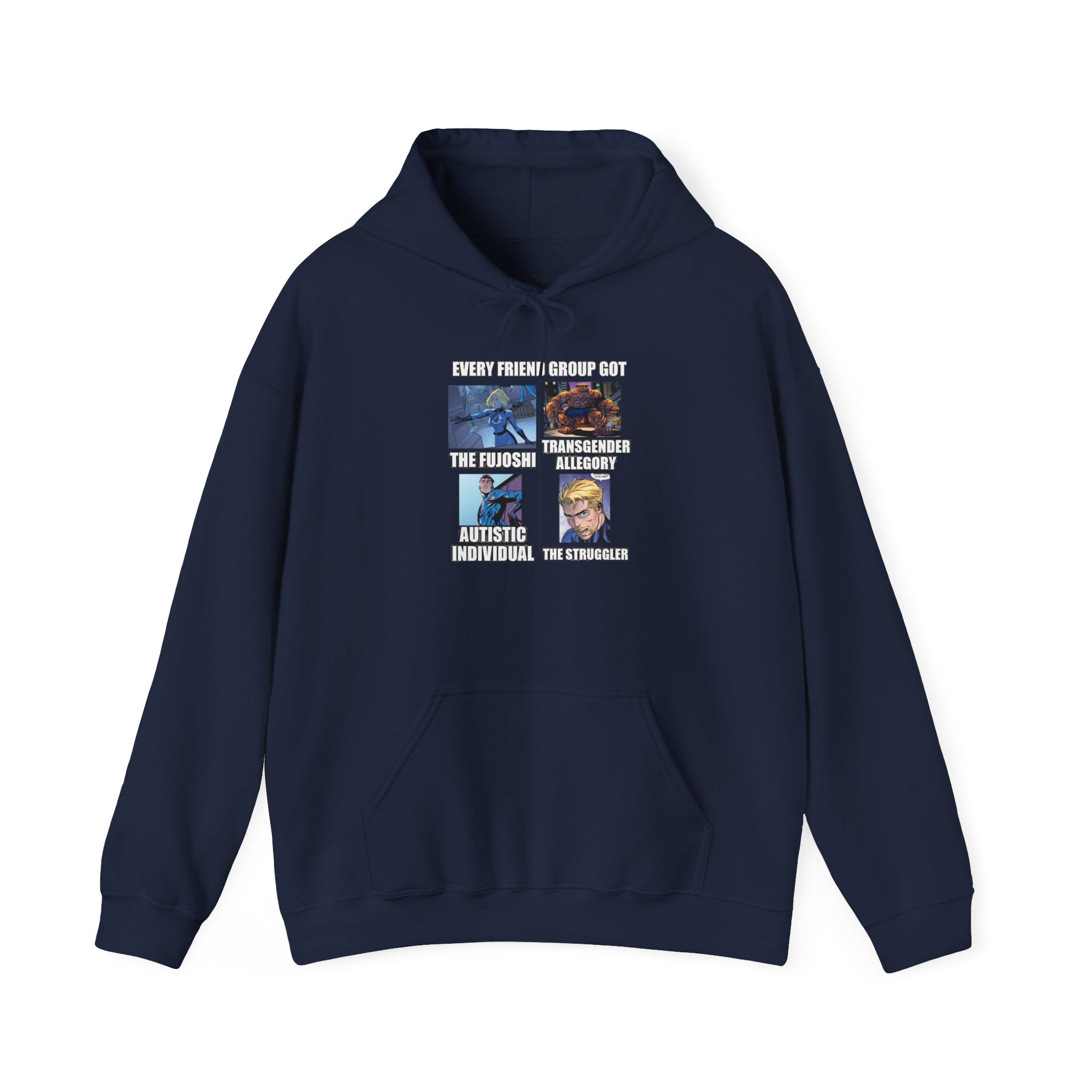 'Look Different' Graphic Hoodie — Vintage Collage Crewneck Sweatshirt